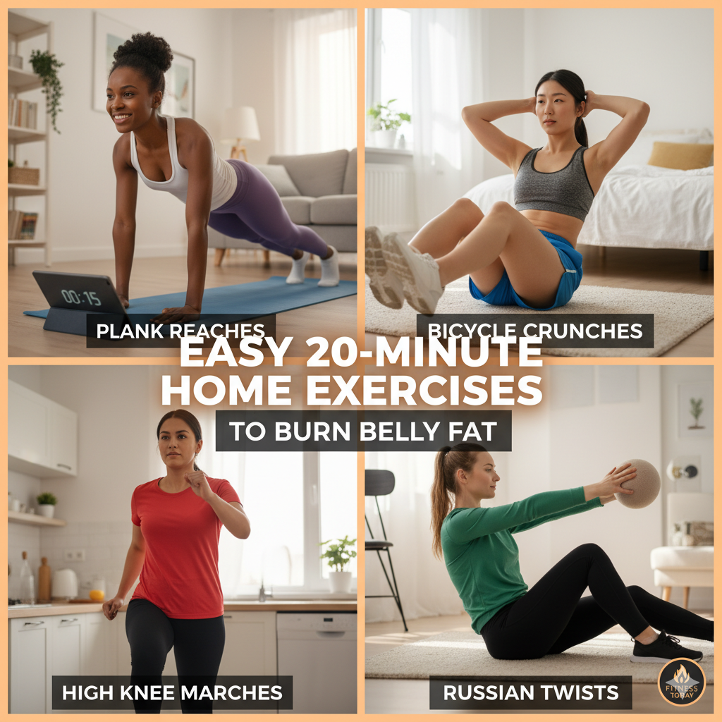 Easy 20-Minute Home Exercises to Burn Belly Fat
